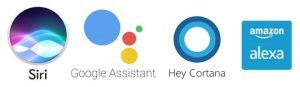 Alexa, Cortana, Siri, Google Assistant